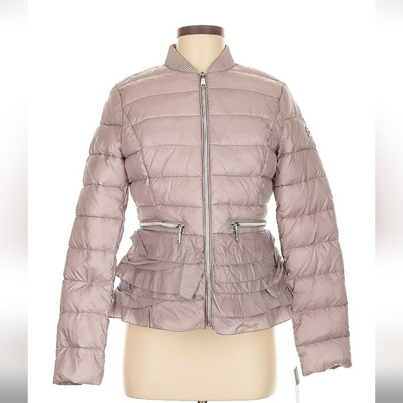 Tahari Jackets & Blazers - Tahari Cascading Quilted Pink Nylon Jacket M NWT
